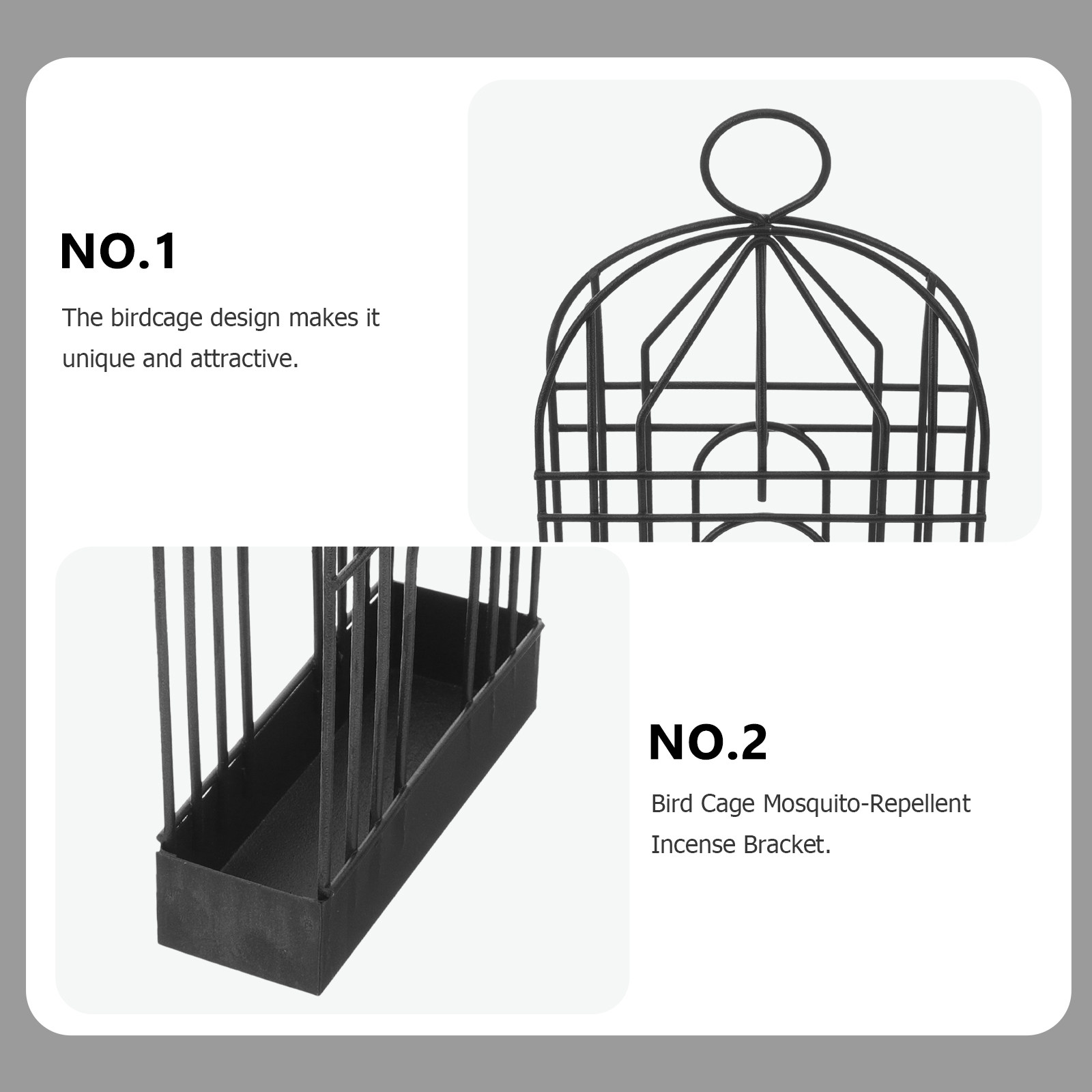 Black Retro Iron Birdcage Coil - огляд і ціна Incense Holder