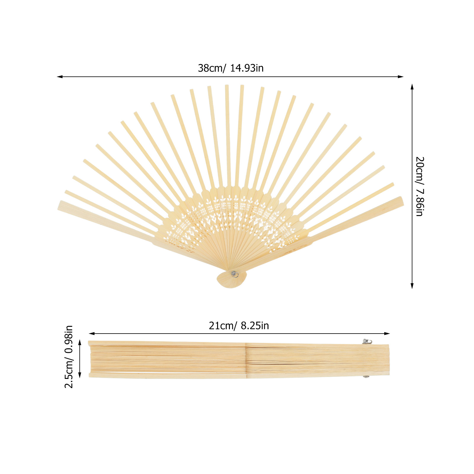 3Pcs Bamboo Folding Fan Frame  - огляд і ціна Japanese Fan