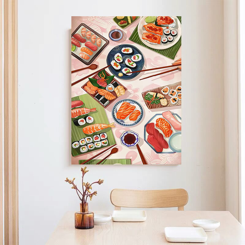 Sushi Salmon Poster Prints Kit - огляд і ціна Japanese Restaurant Lifestyle